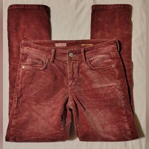 Pilcro And The Letterpress By Anthropologie Slim Boyfriend Crop Corduroys SZ 25